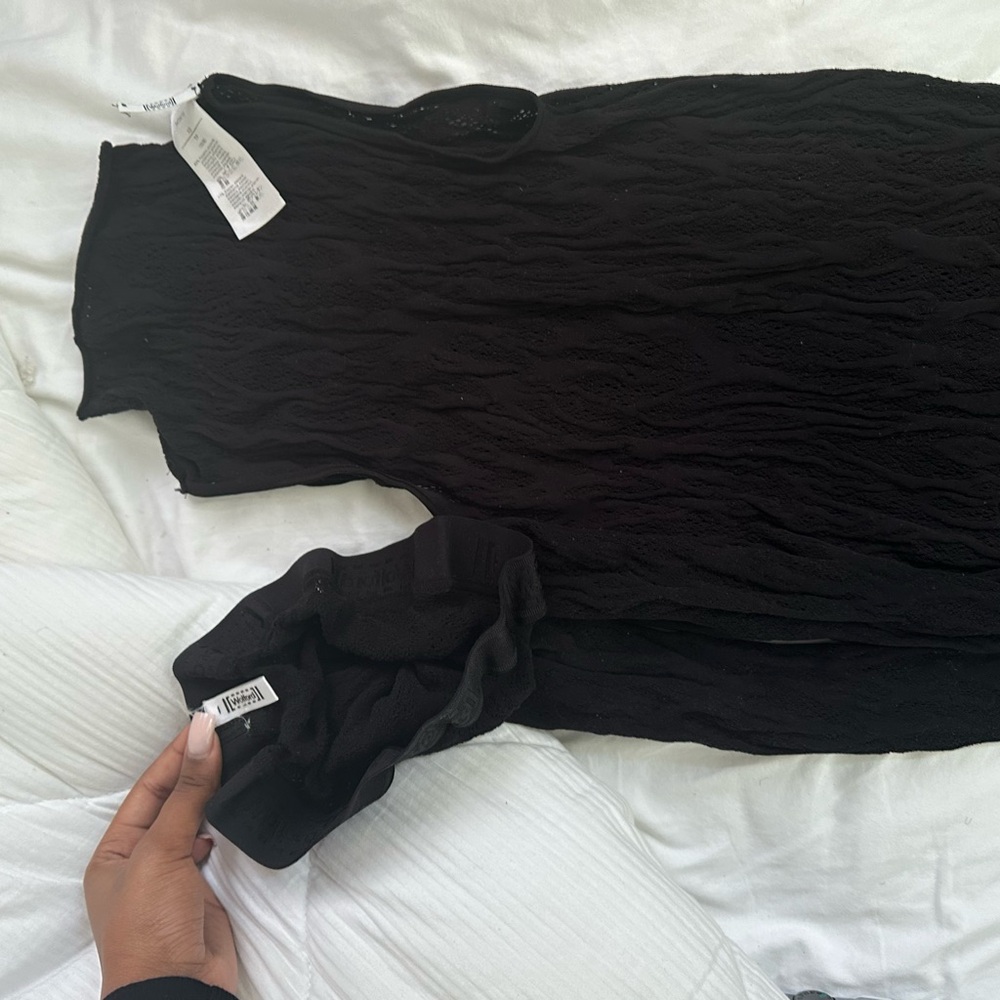 Wolford Snake Set Black Textured Dress